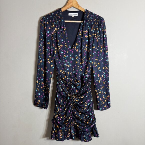 Karina Grimaldi Renatta Speckled Mini Dress Women's Small Blue Formal Wedding - Picture 5 of 16